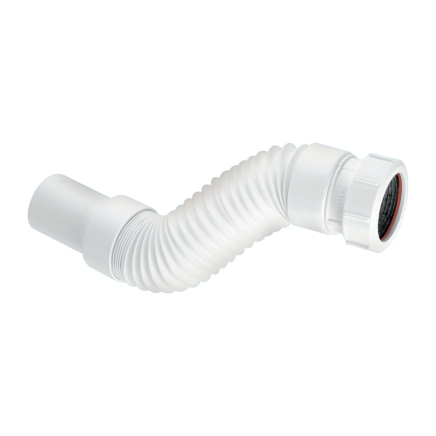 McAlpine 1½" Flexible Waste Fitting Universal Outlet x PVC Plain Spigot - FLEXCON6
