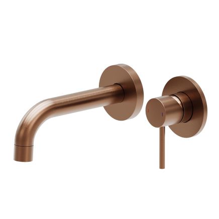 Elora Brushed Bronze Wall Mounted Basin Mixer Tap