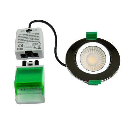 Spiros Chrome IP65 Fire-Rated Tiltable LED Downlight