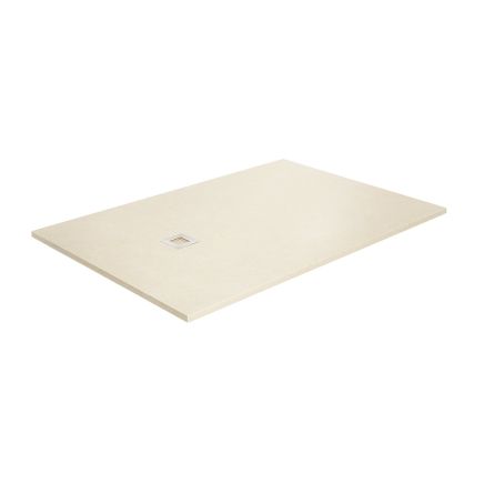 Peoria Beige Slate Effect Rectangle Shower Tray 1200x800mm