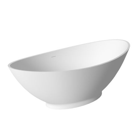 Livia White Freestanding Stone Bath 1780x780mm