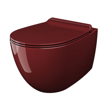 Verity Wall Hung Toilet with CycloFlush in Rubino Gloss