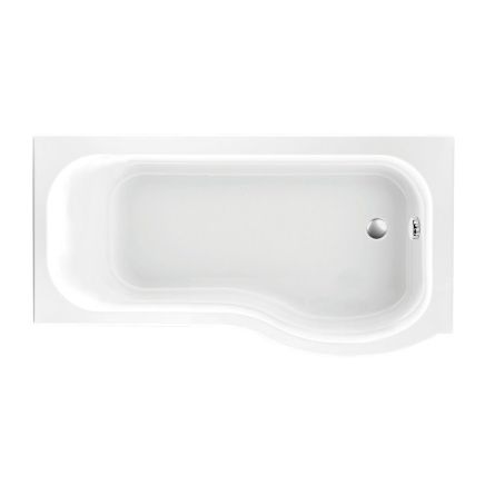 Cyris Right Hand Acrylic P-Shape Shower Bath 1700x840mm
