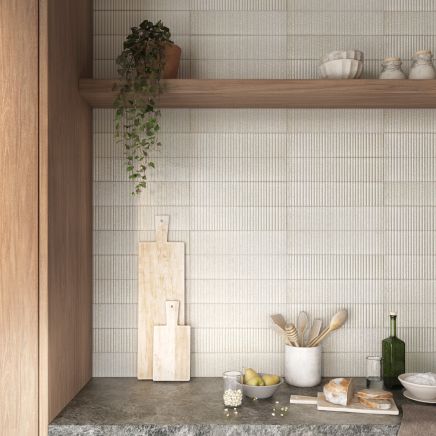 Canillo White Gloss Ceramic Brick Tile 300x75mm