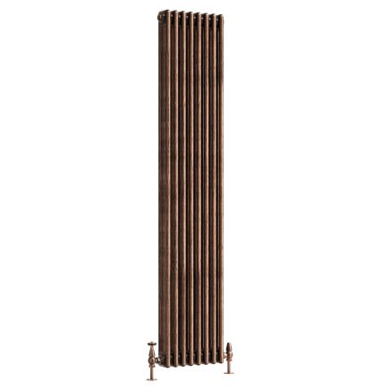 Clement Antique Copper Triple Vertical Column Radiator - 1800x380mm