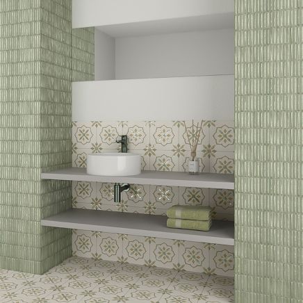Lira Taupe Cross Matt Porcelain Tile - 223x223mm
