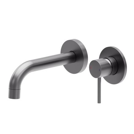 Elora Gunmetal Wall Mounted Basin Mixer Tap