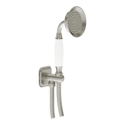 Warwick Brushed Nickel Traditional Shower Handset & Holder With Built-In Outlet