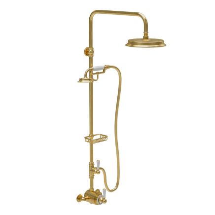 Warwick Brushed Gold Traditional Thermostatic Shower Pack