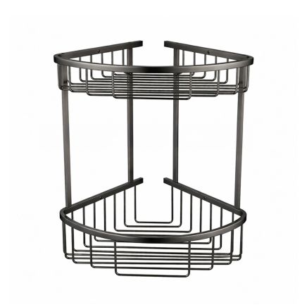 Gunmetal Double Corner Shower Basket