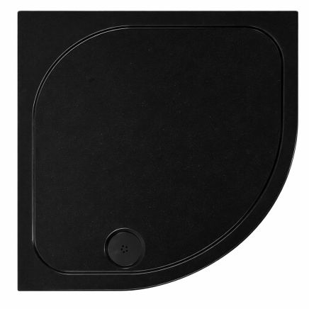 Black Slate Effect Low Profile Non Slip Quadrant Shower Tray
