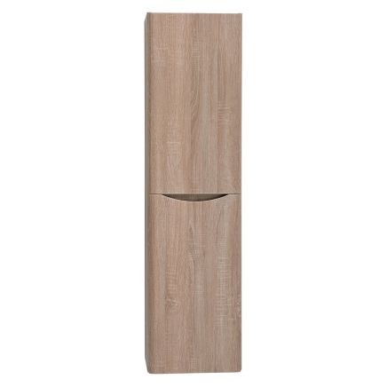 Erin Light Oak Wall Mounted Left Hand Tall Storage Cabinet