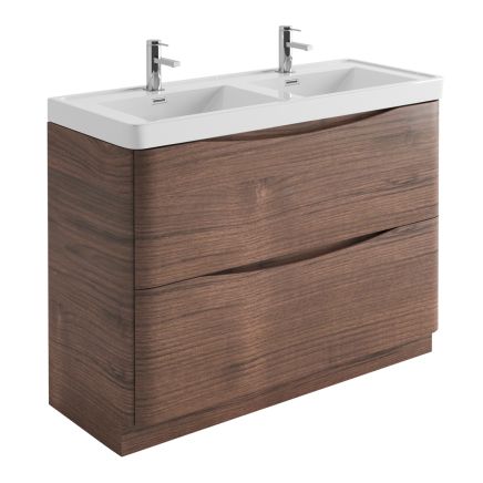 Erin Rosewood Floor Standing Vanity Unit with Resin Basin 1200mm