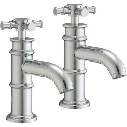 Butler Chrome Pair of Basin Pillar Taps