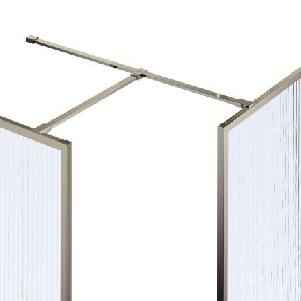 Amien Brushed Nickel Shower Screen T-Junction Support Bar Extension