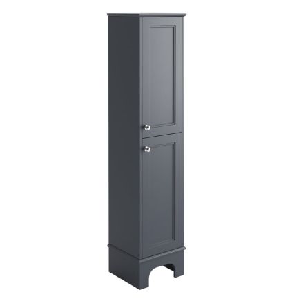 Ferris Midnight Grey Floor Standing Traditional Tall Storage Cabinet