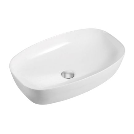 Nagato White Curved Countertop Basin