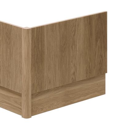 Wish Ribbed End Bath Panel in Natural Oak