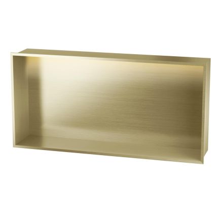 Montaro Brushed Gold LED Shower Niche 300x600mm
