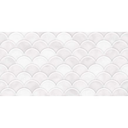 Atlantis White Gloss Decor Ceramic Tile 600x300mm
