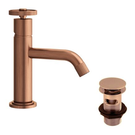 Urban Brushed Bronze Basin Mixer Tap & Waste