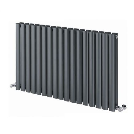 Islington Grey Double Horizontal Radiator 600x1000mm