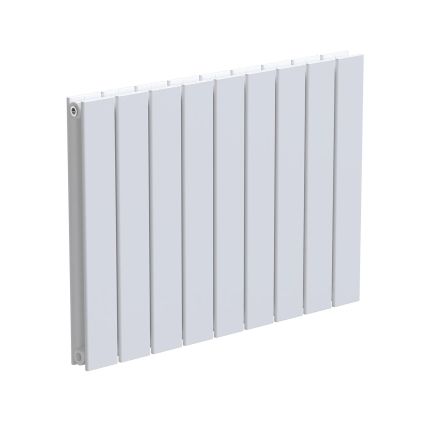 Livio White Horizontal Double Panel Aluminium Radiator 600x810mm