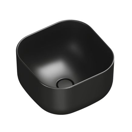Micheli Matt Black Square Countertop Basin