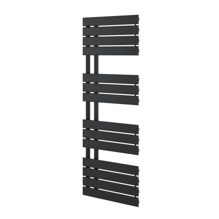 Tarvos Matt Black Heated Towel Rail - 1400x550mm