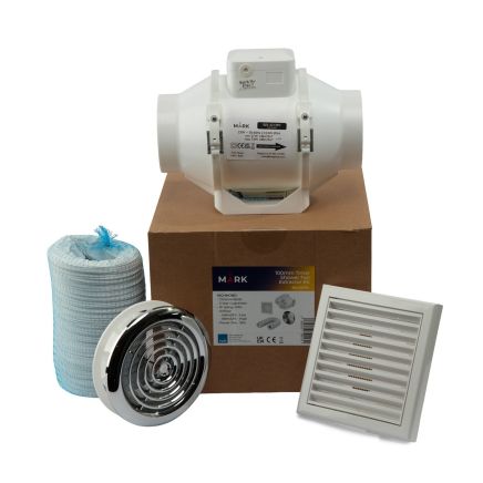 Strand Chrome Ceiling Extractor Fan Kit