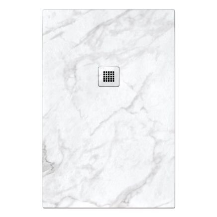 Peoria Arabesco White Marble Shower Tray 1800x900mm