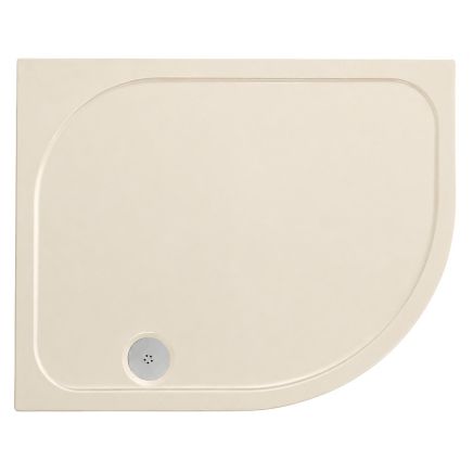 Sand Slate Effect Non Slip Right Hand Offset Quadrant Shower Tray