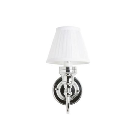 Burlington Ornate Light with Chrome Base & White Fine Pleated Shade
