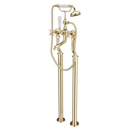 Grosvenor Gold Bath Shower Mixer Tap on Standpipes