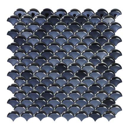 Turbot Black Gloss Mosaic 317x324mm