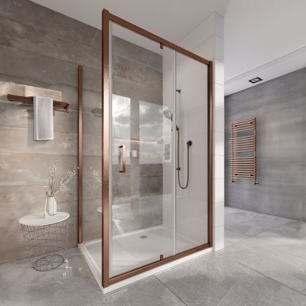 Fabio Brushed Bronze Shower Side Panel