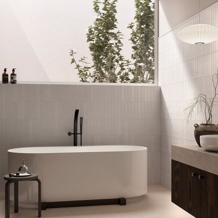 Domingo Blanco Matt Porcelain Brick Tile - 50x250mm
