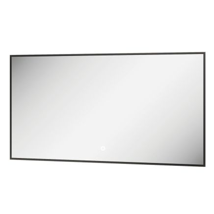 Rione Rectangular Black Backlit LED Heated Mirror 1000x550mm