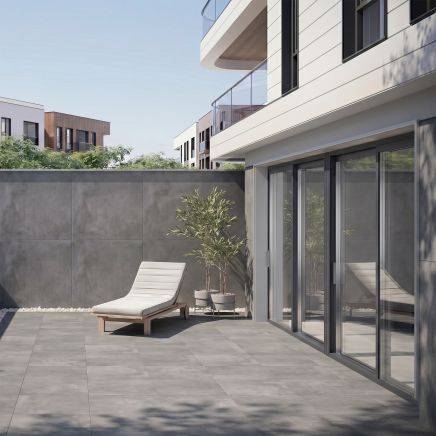Gandi Marengo Outdoor Matt Porcelain Tile 900x900mm roomset