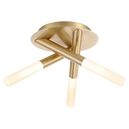 Columbia 3 Pronged LED Ceiling Light - Brushed Gold
