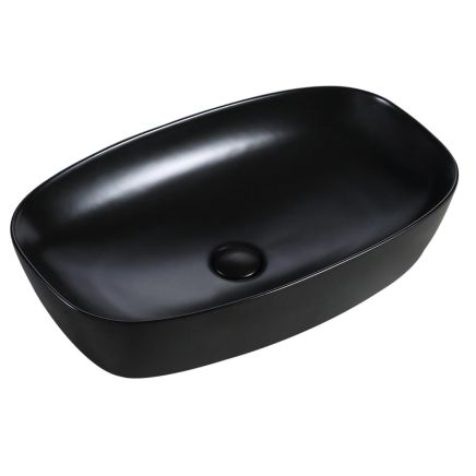 Nagato Matt Black Curved Countertop Basin