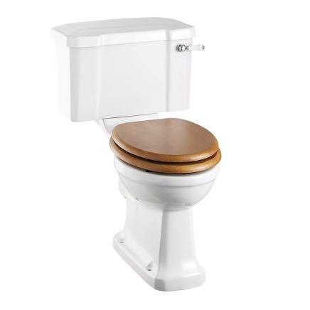 Burlington Rimless 520mm Close Coupled Toilet & Ceramic Lever