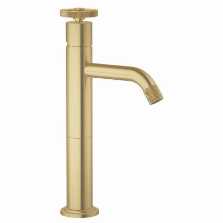 Urban Brushed Gold Tall Basin Mixer Tap