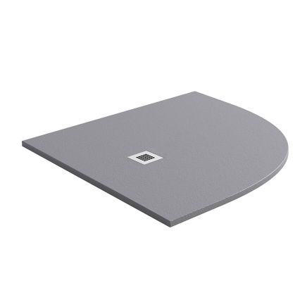 Peoria Grey Slate Effect Quadrant Shower Tray 900x900mm