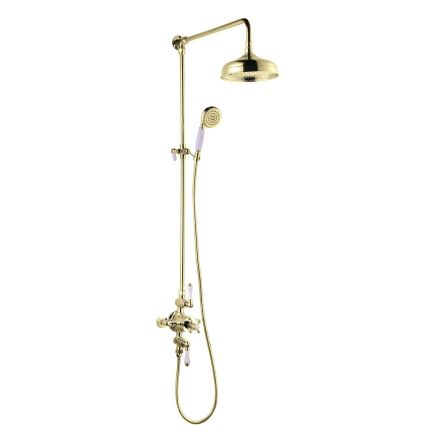 Cambridge English Gold Traditional Dual Outlet Thermostatic Shower Pack