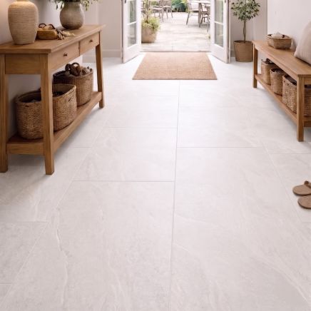 Angelo White Stone Effect Porcelain Tile