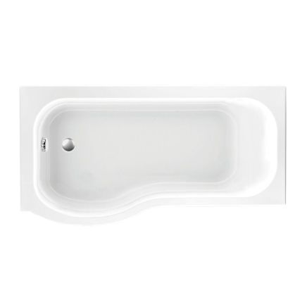 Cyris Left Hand Acrylic P-Shape Shower Bath 1700x840mm