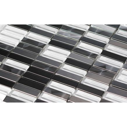 Elliot Black and White Mosaic 300x300mm