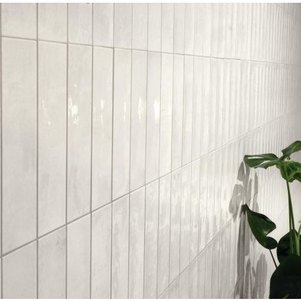 Babylon White Gloss Ceramic Brick Tile 246x60mm