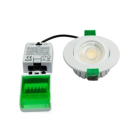 Spiros White IP65 Fire-Rated Tiltable LED Downlight